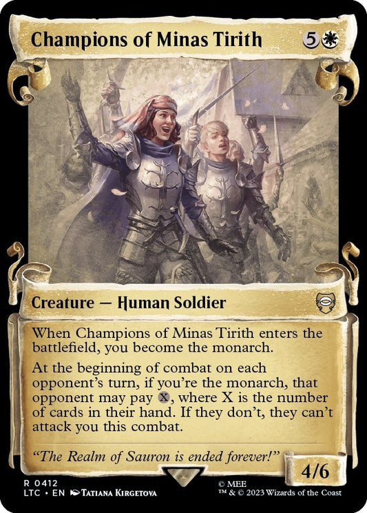 Image for Champions of Minas Tirith (Showcase Scrolls) (412) (Commander: The Lord of the Rings: Tales of Middle-earth) - Magic: The Gathering