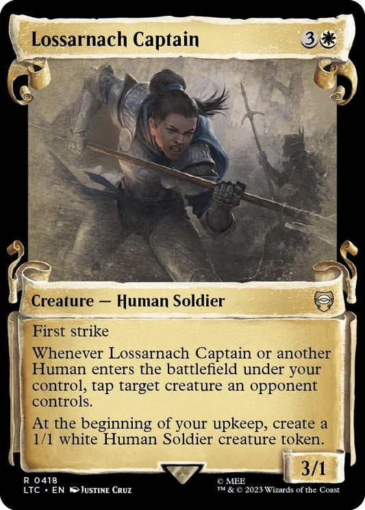 Image for Lossarnach Captain (Showcase Scrolls) (418) (Commander: The Lord of the Rings: Tales of Middle-earth) - Magic: The Gathering