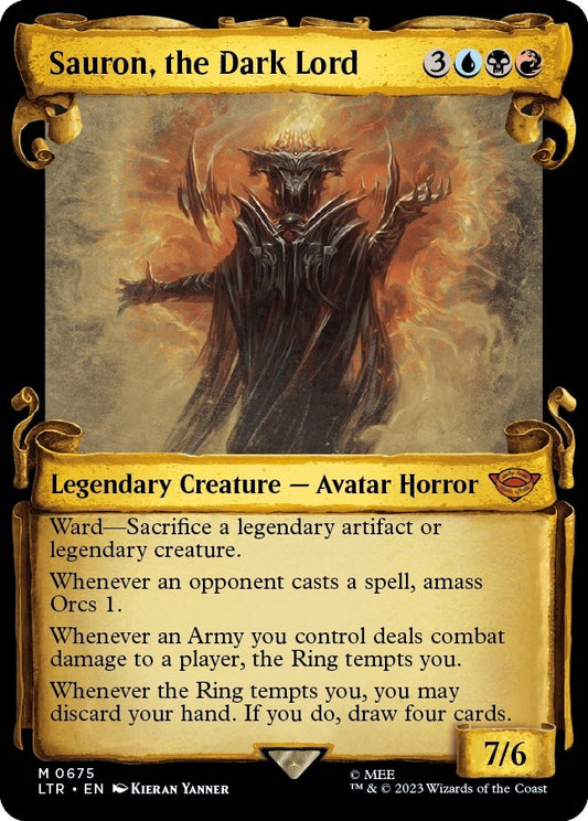 Image for Sauron, the Dark Lord (Showcase Scrolls) (675) (Universes Beyond: The Lord of the Rings: Tales of Middle-earth) - Magic: The Gathering