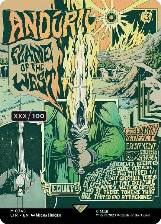 Image for Anduril, Flame of the West (Borderless Poster) (Serial Numbered) (746) (Universes Beyond: The Lord of the Rings: Tales of Middle-earth) - Magic: The Gathering