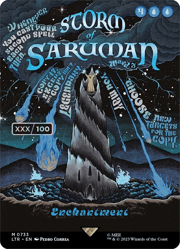 Image for Storm of Saruman (Borderless Poster) (Serial Numbered) (733) (Universes Beyond: The Lord of the Rings: Tales of Middle-earth) - Magic: The Gathering