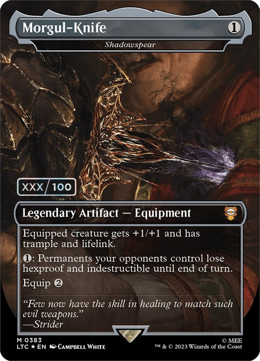 Image for Morgul-Knife - Shadowspear (Serial Numbered) (383) (Commander: The Lord of the Rings: Tales of Middle-earth) - Magic: The Gathering