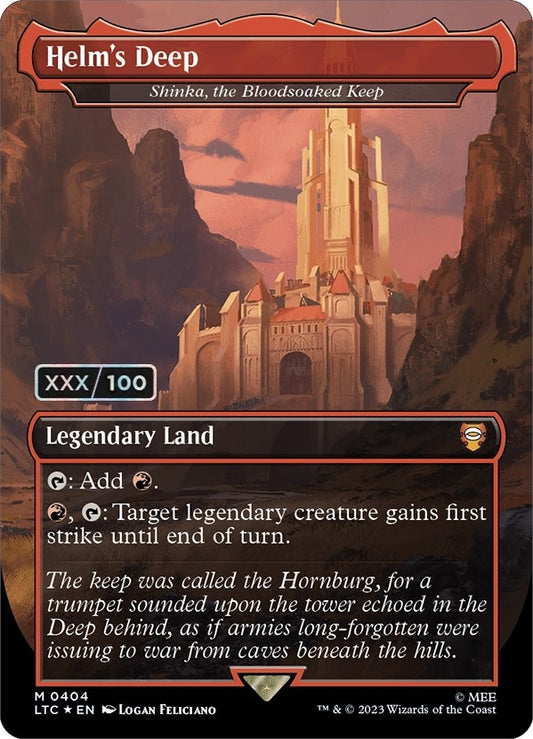 Image for Helm's Deep - Shinka, the Bloodsoaked Keep (Serial Numbered) (404) (Commander: The Lord of the Rings: Tales of Middle-earth) - Magic: The Gathering