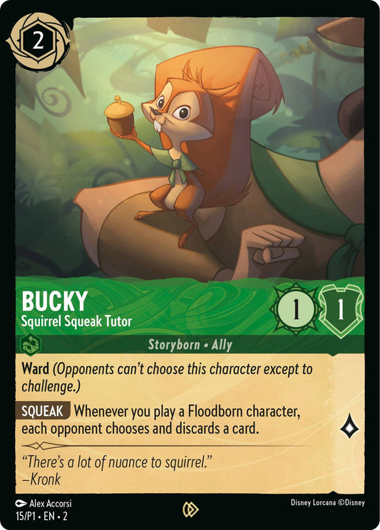 Image for Bucky - Squirrel Squeak Tutor (15) (Disney Lorcana Promo Cards) - Disney Lorcana