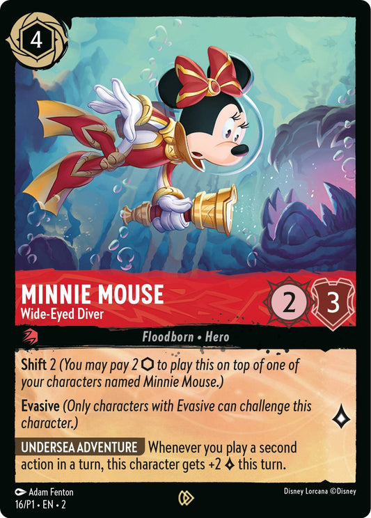 Image for Minnie Mouse - Wide-Eyed Diver (16) (Disney Lorcana Promo Cards) - Disney Lorcana