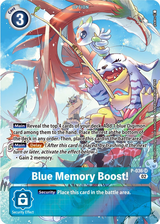 Image for Blue Memory Boost! - P-036 (Digimon Adventure Box 2) (P-036 SR) (Digimon Promotion Cards) - Digimon Card Game