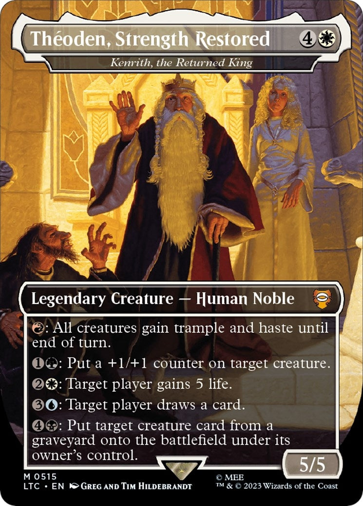 Image for Theoden, Strength Restored - Kenrith, the Returned King (Borderless) (515) (Commander: The Lord of the Rings: Tales of Middle-earth) - Magic: The Gathering