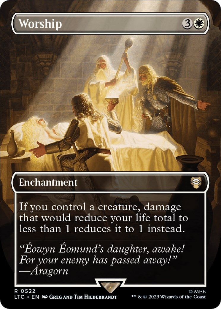 Image for Worship (Borderless) (522) (Commander: The Lord of the Rings: Tales of Middle-earth) - Magic: The Gathering