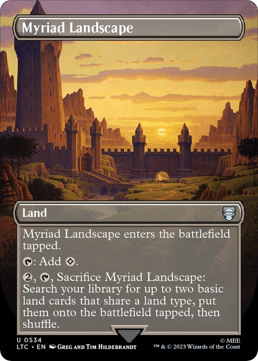 Image for Myriad Landscape (Borderless) (534) (Commander: The Lord of the Rings: Tales of Middle-earth) - Magic: The Gathering
