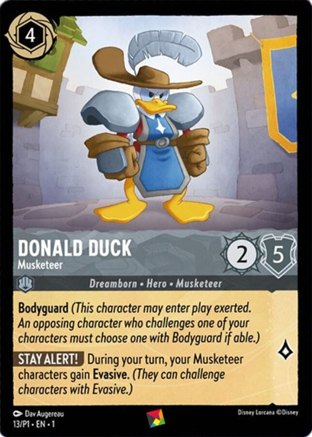 Image for Donald Duck - Musketeer (13) (Disney Lorcana Promo Cards) - Disney Lorcana