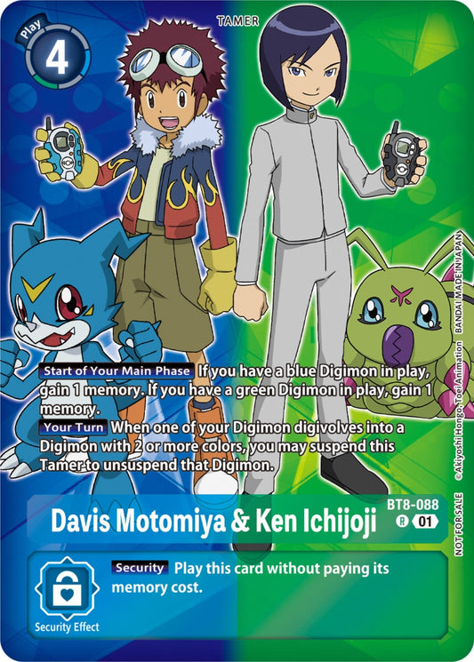 Image for Davis Motomiya & Ken Ichijoji (Tamer Party Pack -The Beginning-) (BT8-088 R) (New Awakening) - Digimon Card Game
