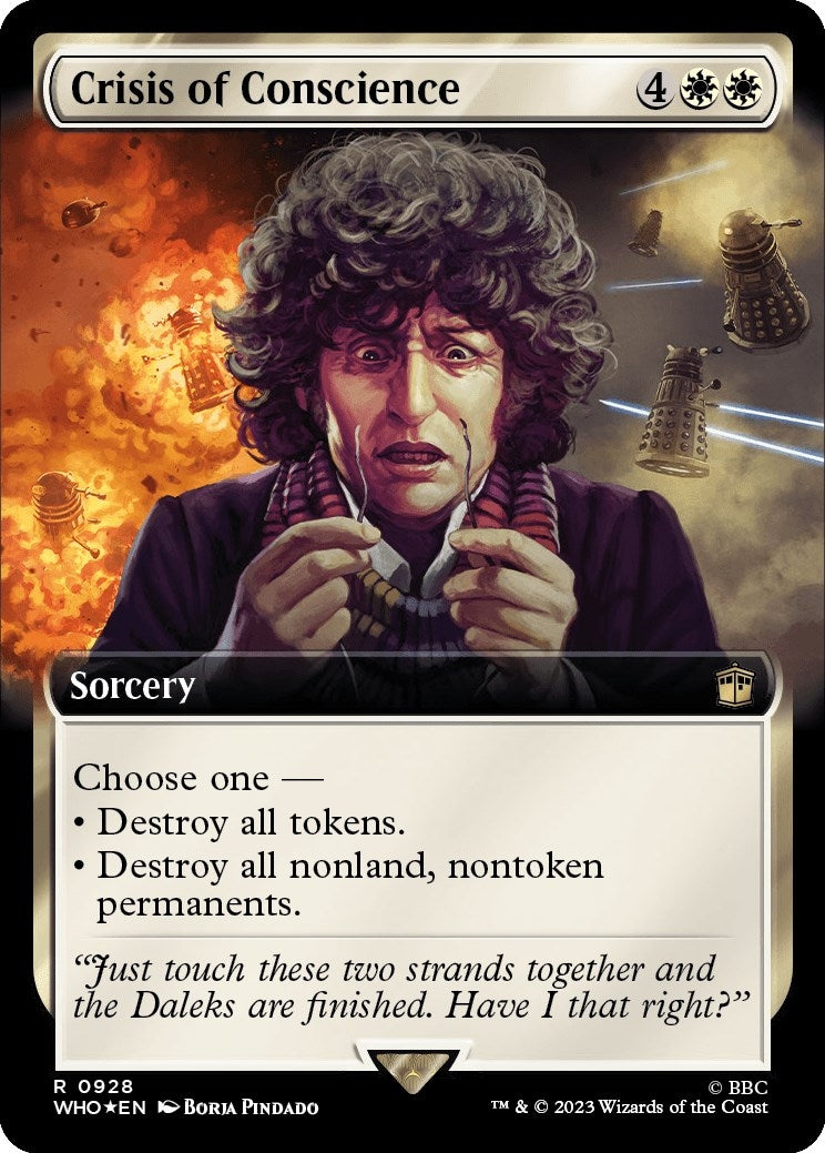 Image for Crisis of Conscience (Extended Art) (Surge Foil) (928) (Universes Beyond: Doctor Who) - Magic: The Gathering