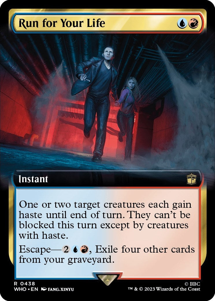 Image for Run for Your Life (Extended Art) (438) (Universes Beyond: Doctor Who) - Magic: The Gathering