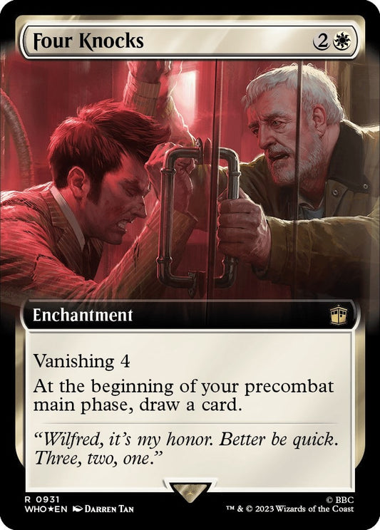 Image for Four Knocks (Extended Art) (Surge Foil) (931) (Universes Beyond: Doctor Who) - Magic: The Gathering