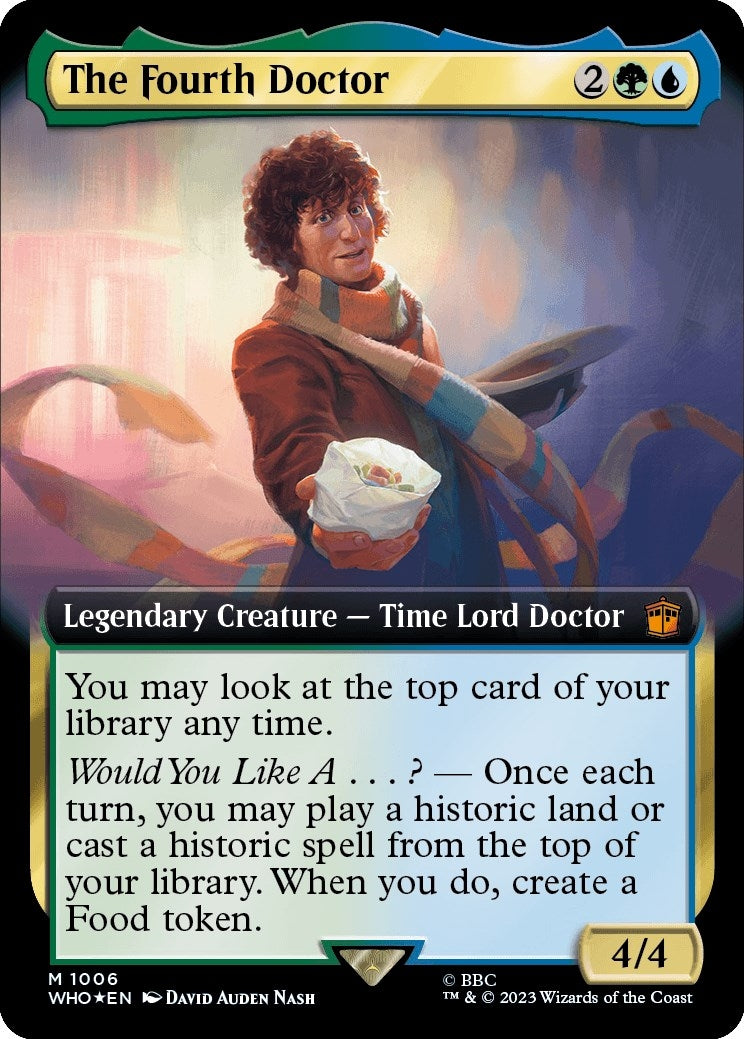 Image for The Fourth Doctor (Extended Art) (Surge Foil) (1006) (Universes Beyond: Doctor Who) - Magic: The Gathering