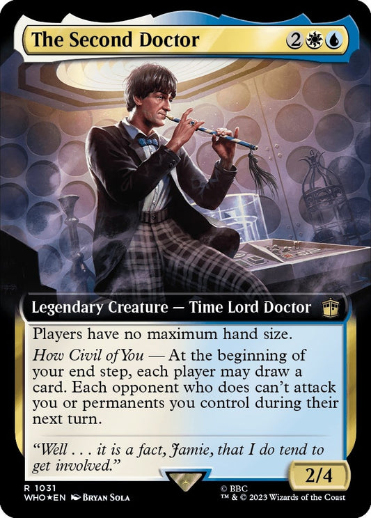 Image for The Second Doctor (Extended Art) (Surge Foil) (1031) (Universes Beyond: Doctor Who) - Magic: The Gathering