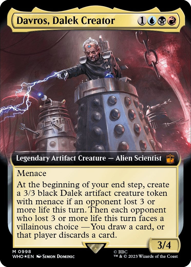 Image for Davros, Dalek Creator (Extended Art) (Surge Foil) (998) (Universes Beyond: Doctor Who) - Magic: The Gathering