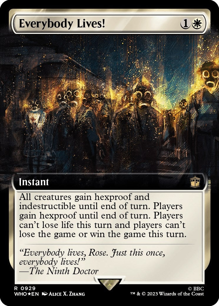 Image for Everybody Lives! (Extended Art) (Surge Foil) (929) (Universes Beyond: Doctor Who) - Magic: The Gathering