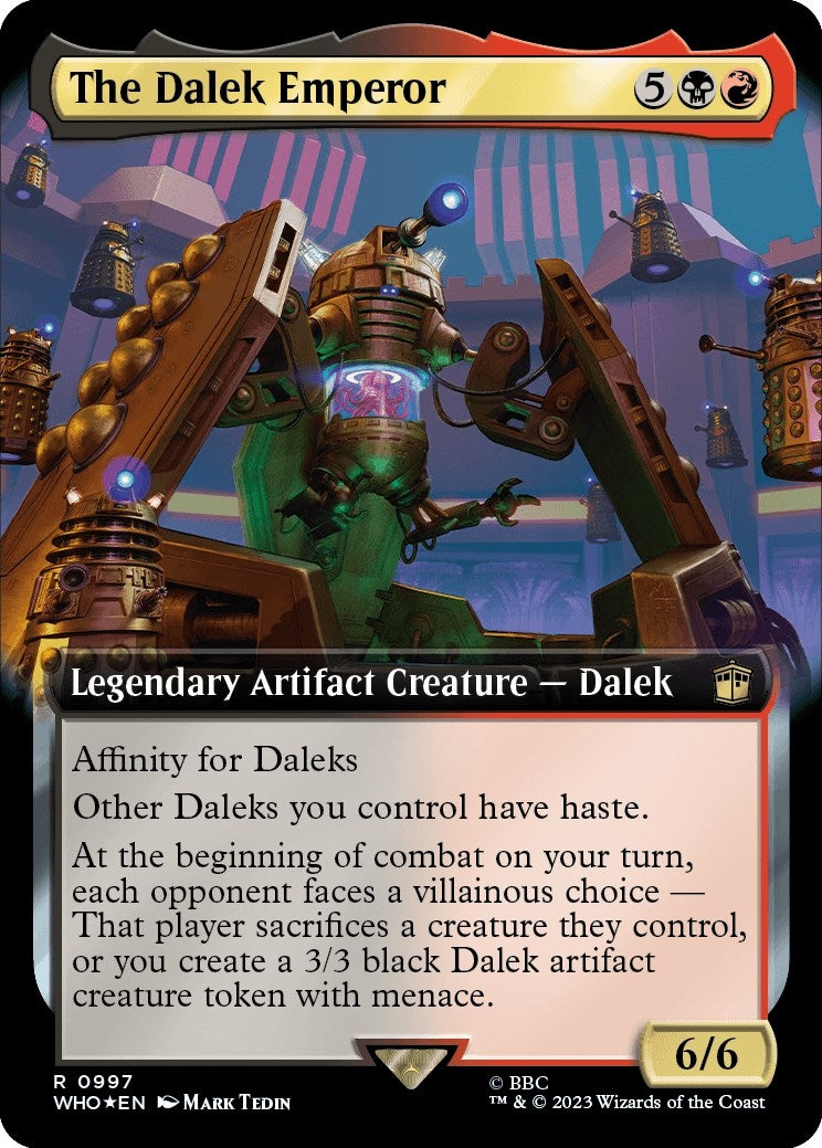 Image for The Dalek Emperor (Extended Art) (Surge Foil) (997) (Universes Beyond: Doctor Who) - Magic: The Gathering
