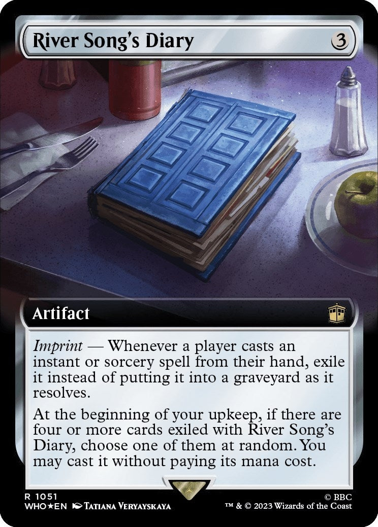 Image for River Song's Diary (Extended Art) (Surge Foil) (1051) (Universes Beyond: Doctor Who) - Magic: The Gathering