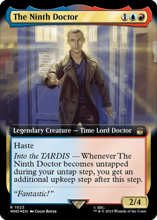 Image for The Ninth Doctor (Extended Art) (Surge Foil) (1023) (Universes Beyond: Doctor Who) - Magic: The Gathering