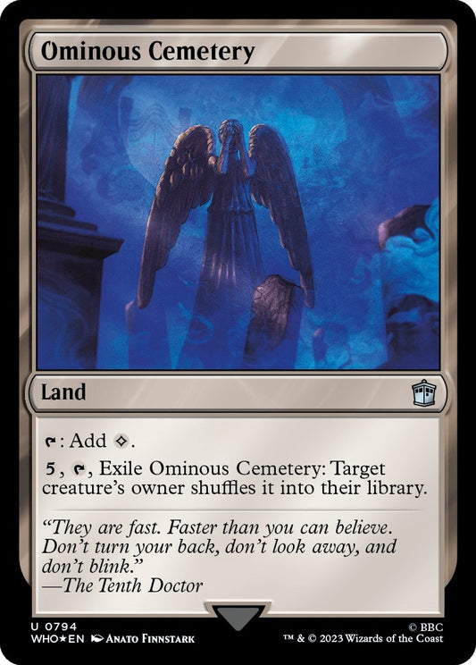 Image for Ominous Cemetery (Surge Foil) (794) (Universes Beyond: Doctor Who) - Magic: The Gathering