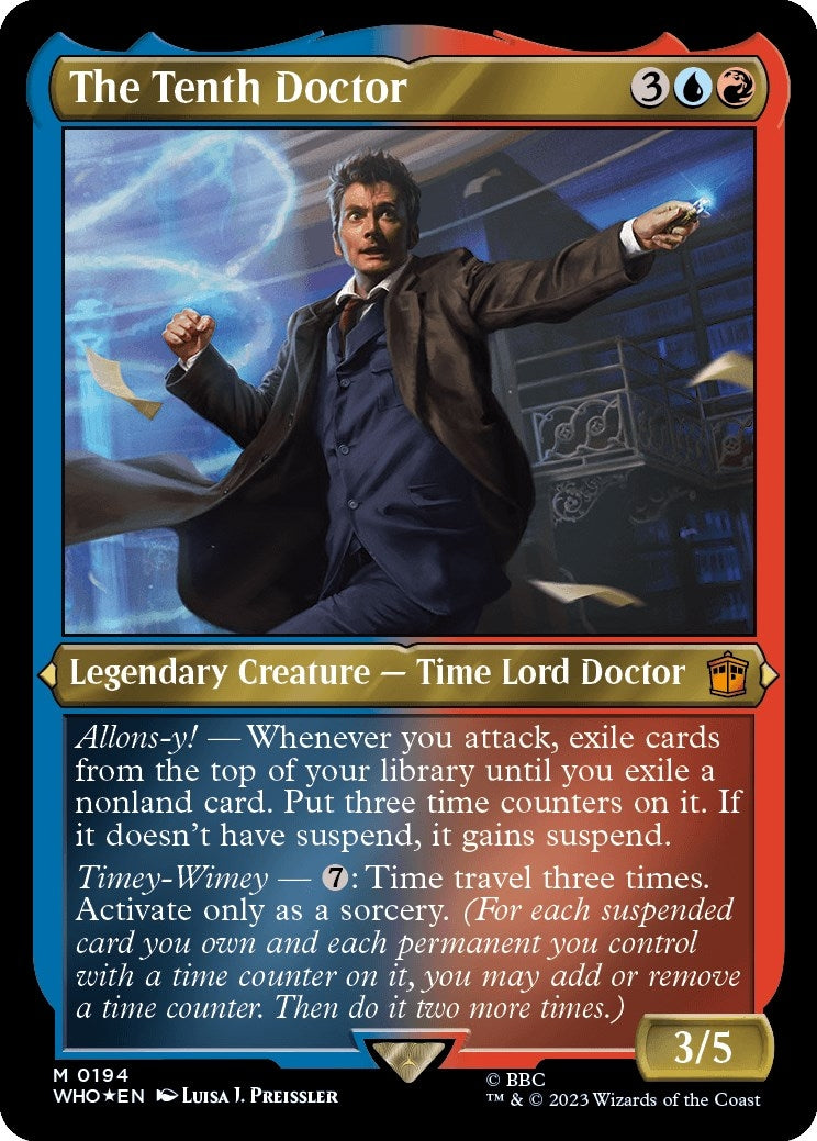 Image for The Tenth Doctor (Display Commander) - Thick Stock (194) (Universes Beyond: Doctor Who) - Magic: The Gathering