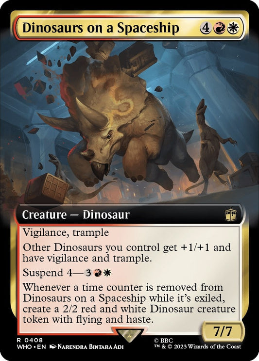 Image for Dinosaurs on a Spaceship (Extended Art) (408) (Universes Beyond: Doctor Who) - Magic: The Gathering