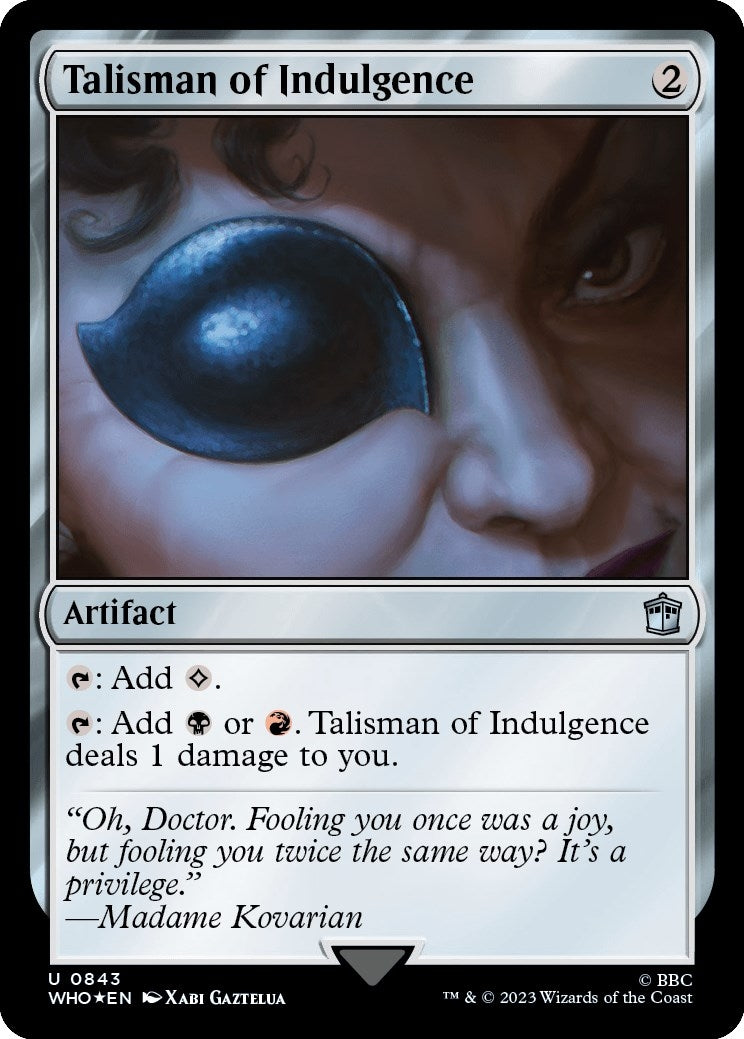 Image for Talisman of Indulgence (Surge Foil) (843) (Universes Beyond: Doctor Who) - Magic: The Gathering
