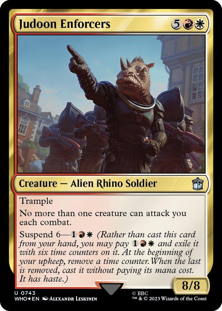 Image for Judoon Enforcers (Surge Foil) (743) (Universes Beyond: Doctor Who) - Magic: The Gathering