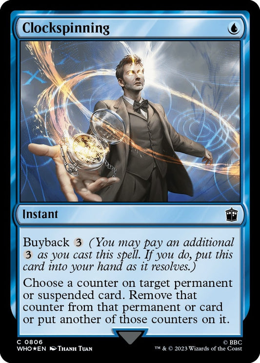 Image for Clockspinning (Surge Foil) (806) (Universes Beyond: Doctor Who) - Magic: The Gathering