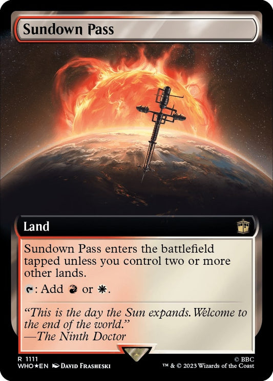 Image for Sundown Pass (Extended Art) (Surge Foil) (1111) (Universes Beyond: Doctor Who) - Magic: The Gathering