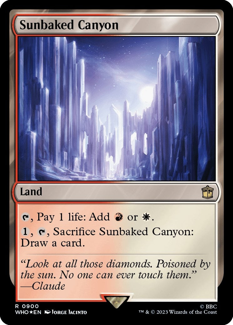 Image for Sunbaked Canyon (Surge Foil) (900) (Universes Beyond: Doctor Who) - Magic: The Gathering