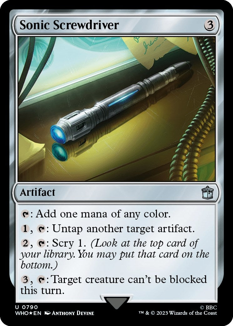 Image for Sonic Screwdriver (0790) (Surge Foil) (790) (Universes Beyond: Doctor Who) - Magic: The Gathering