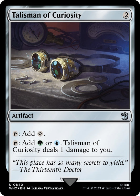 Image for Talisman of Curiosity (Surge Foil) (840) (Universes Beyond: Doctor Who) - Magic: The Gathering