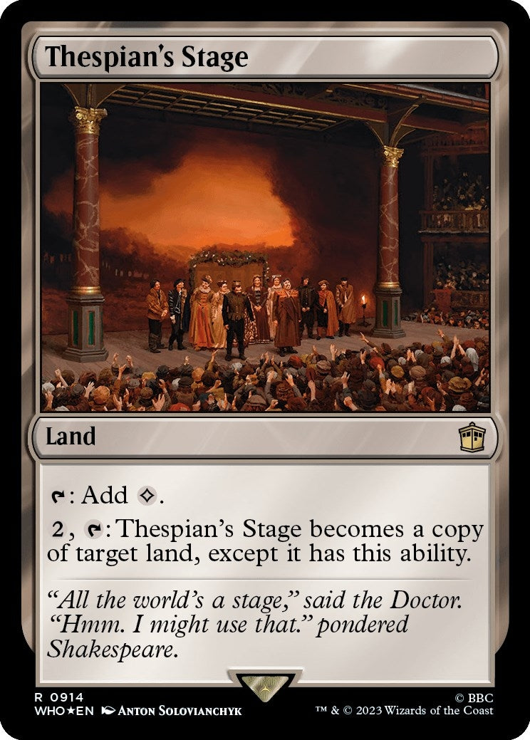 Image for Thespian's Stage (Surge Foil) (914) (Universes Beyond: Doctor Who) - Magic: The Gathering