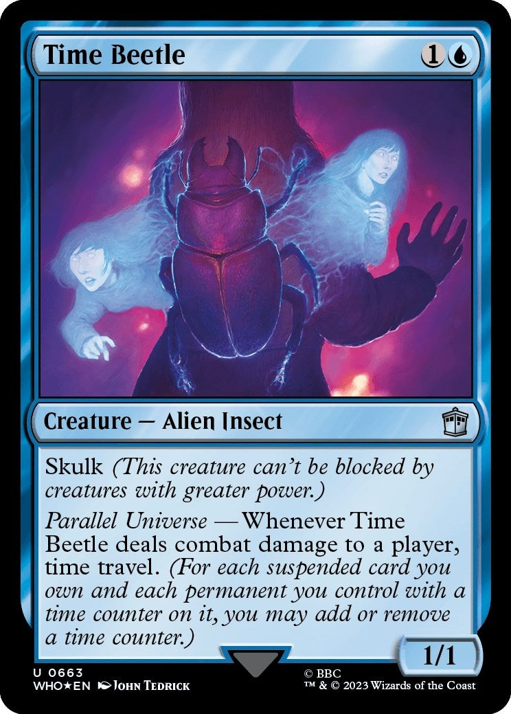 Image for Time Beetle (Surge Foil) (663) (Universes Beyond: Doctor Who) - Magic: The Gathering