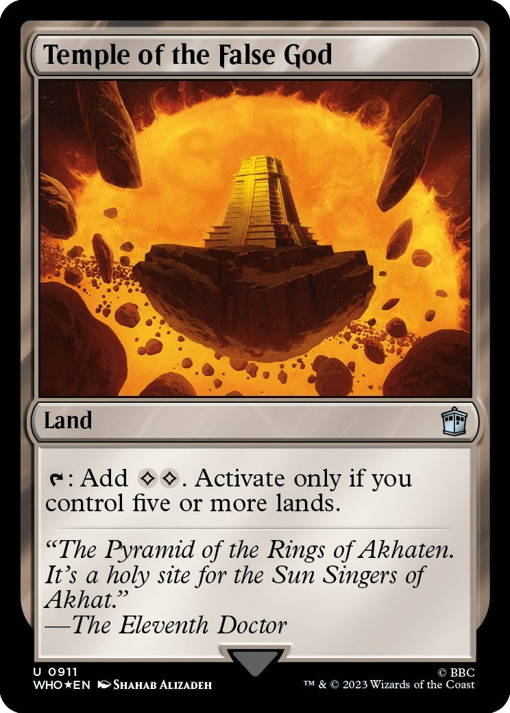 Image for Temple of the False God (Surge Foil) (911) (Universes Beyond: Doctor Who) - Magic: The Gathering