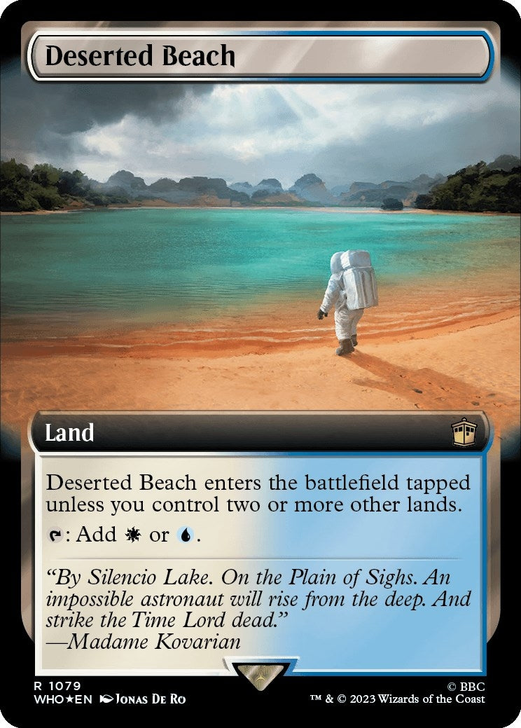 Image for Deserted Beach (Extended Art) (Surge Foil) (1079) (Universes Beyond: Doctor Who) - Magic: The Gathering