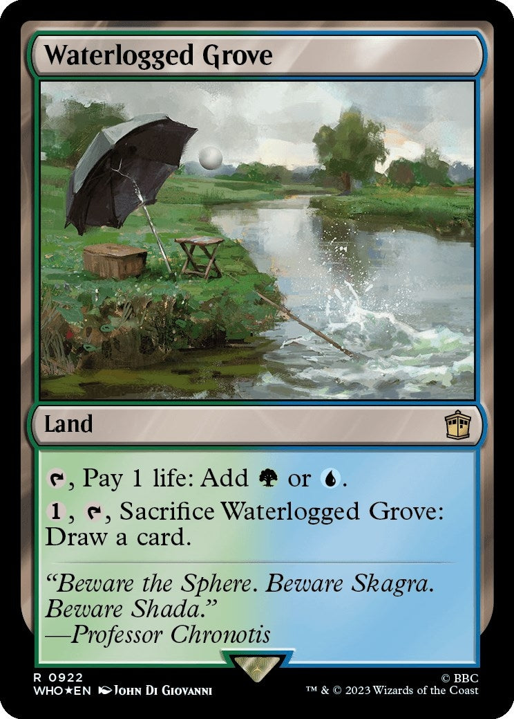Image for Waterlogged Grove (Surge Foil) (922) (Universes Beyond: Doctor Who) - Magic: The Gathering