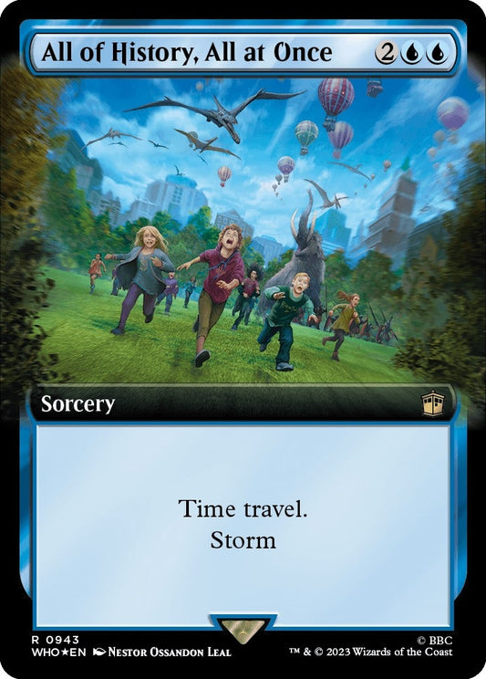 Image for All of History, All at Once (Extended Art) (Surge Foil) (943) (Universes Beyond: Doctor Who) - Magic: The Gathering