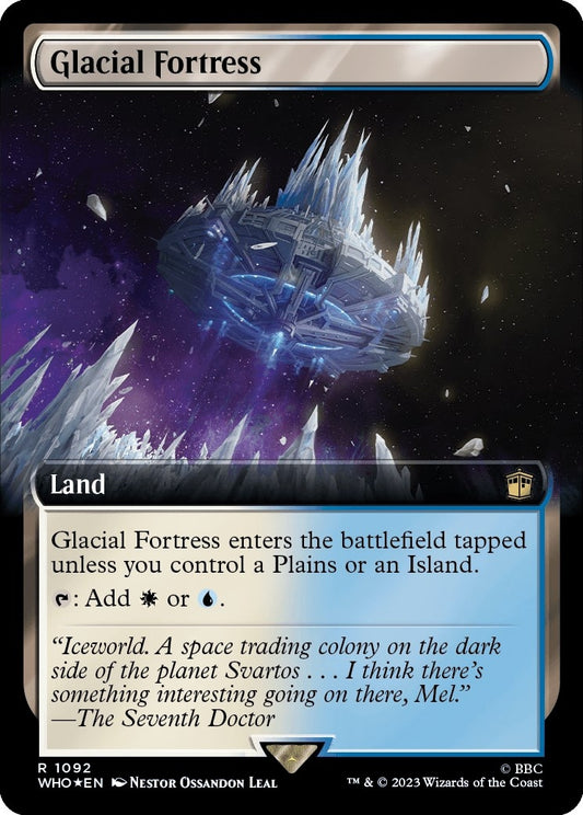 Image for Glacial Fortress (Extended Art) (Surge Foil) (1092) (Universes Beyond: Doctor Who) - Magic: The Gathering