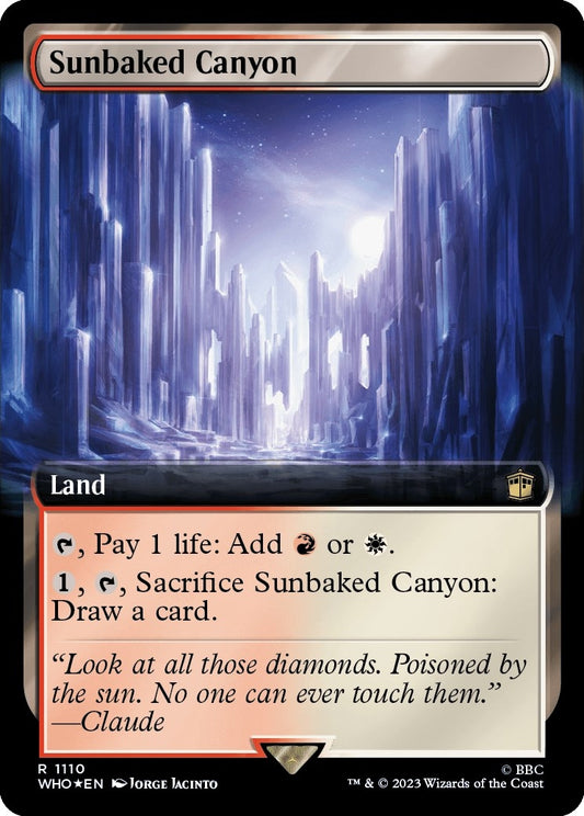 Image for Sunbaked Canyon (Extended Art) (Surge Foil) (1110) (Universes Beyond: Doctor Who) - Magic: The Gathering