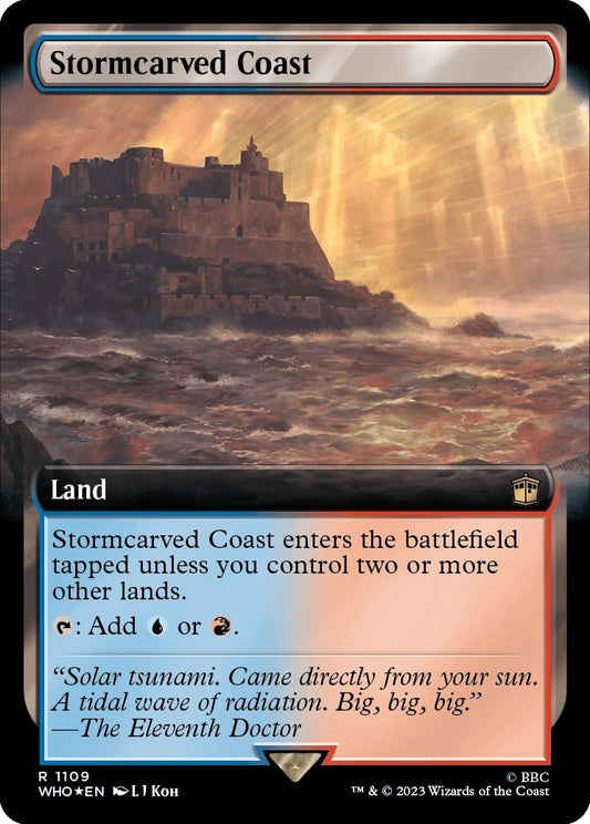 Image for Stormcarved Coast (Extended Art) (Surge Foil) (1109) (Universes Beyond: Doctor Who) - Magic: The Gathering