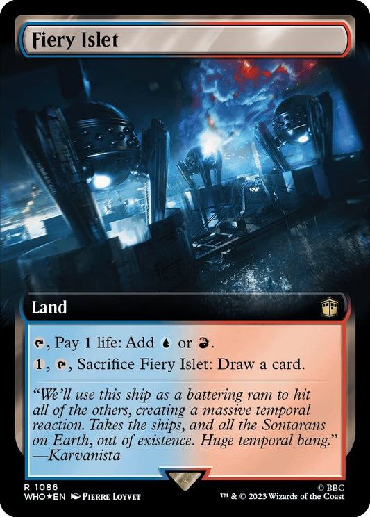 Image for Fiery Islet (Extended Art) (Surge Foil) (1086) (Universes Beyond: Doctor Who) - Magic: The Gathering