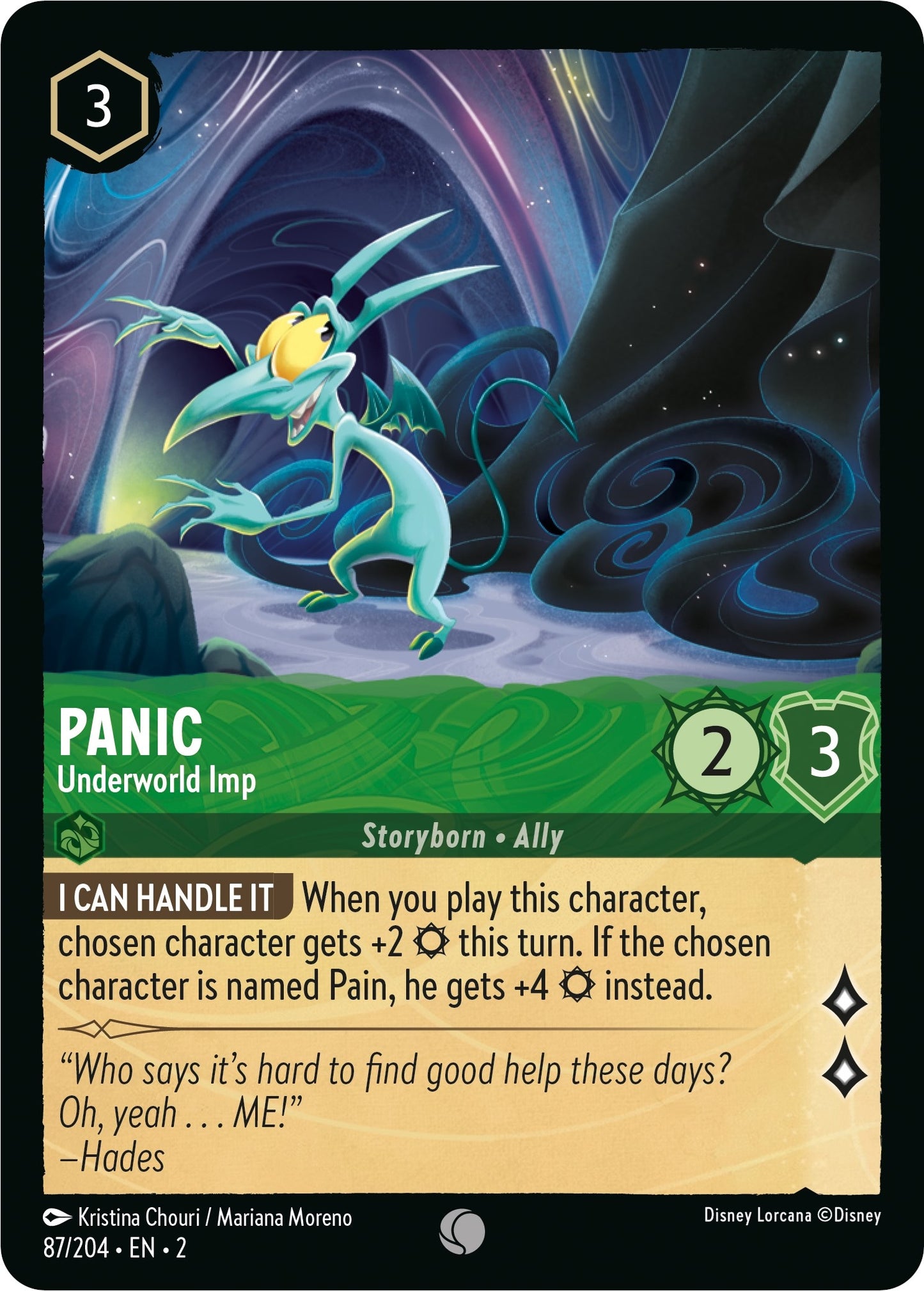 Image for Panic - Underworld Imp (87/204) (Rise of the Floodborn) - Disney Lorcana