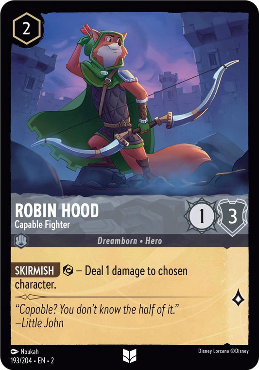 Image for Robin Hood - Capable Fighter (193/204) (Rise of the Floodborn) - Disney Lorcana