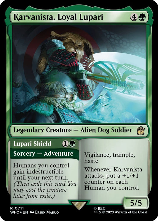 Image for Karvanista, Loyal Lupari (Surge Foil) (711) (Universes Beyond: Doctor Who) - Magic: The Gathering