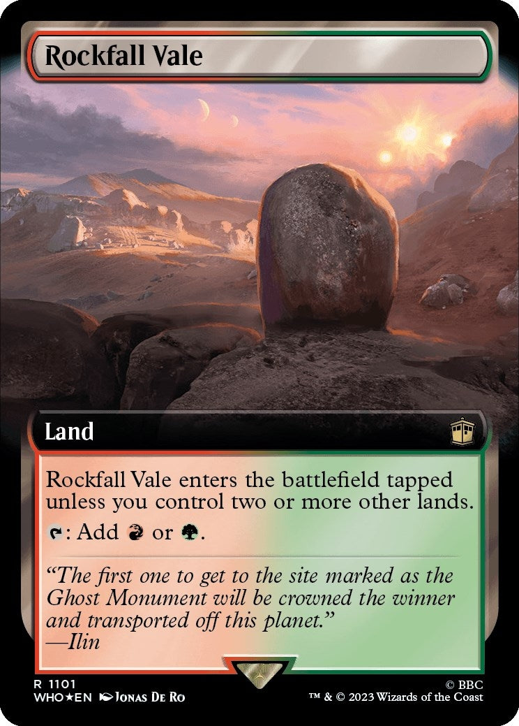 Image for Rockfall Vale (Extended Art) (Surge Foil) (1101) (Universes Beyond: Doctor Who) - Magic: The Gathering