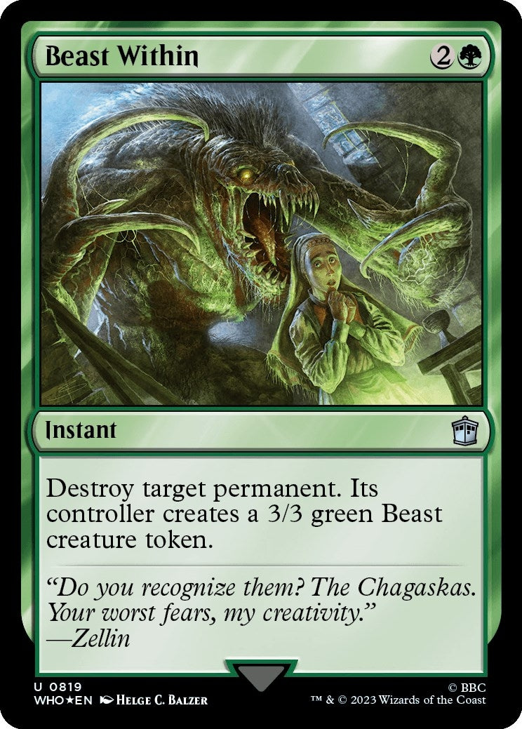 Image for Beast Within (Surge Foil) (819) (Universes Beyond: Doctor Who) - Magic: The Gathering